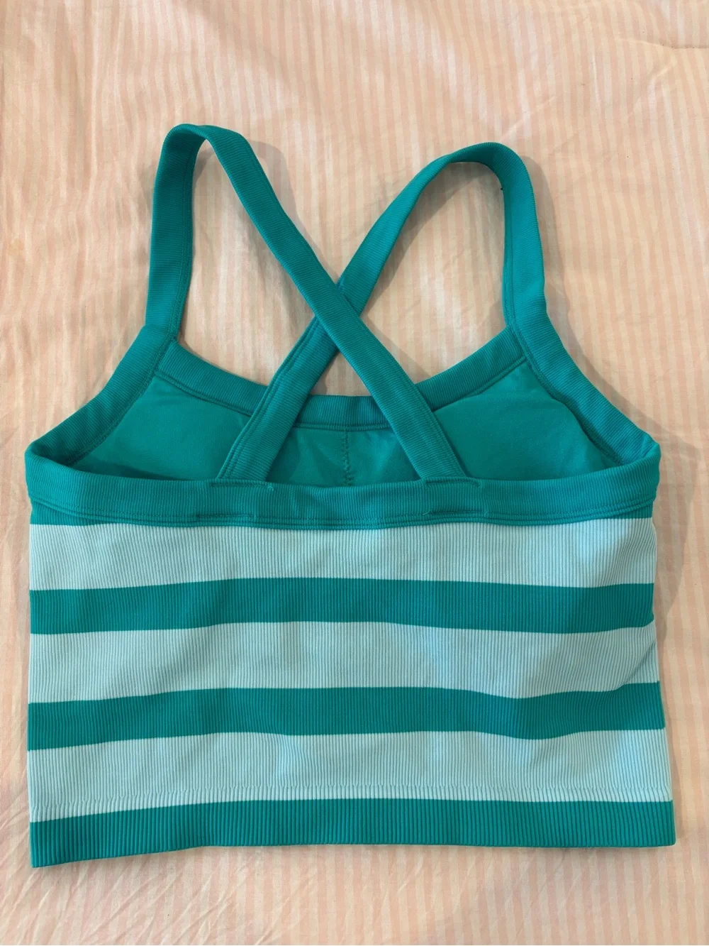 JoyLab Teal Ribbed Crop Tank - Picture 2 of 4